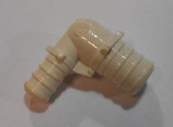 3/4" X 1/2" PLASTIC 90 DEGREE PEX ELBOW SOLD AS 25 PER BAG