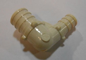 3/4" X 1/2" PLASTIC 90 DEGREE PEX ELBOW SOLD AS 25 PER BAG