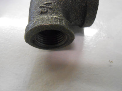 1" X 1/2" BLACK 90 DEGREE REDUCER ELBOW (SOLD AS A PACK OF 5)