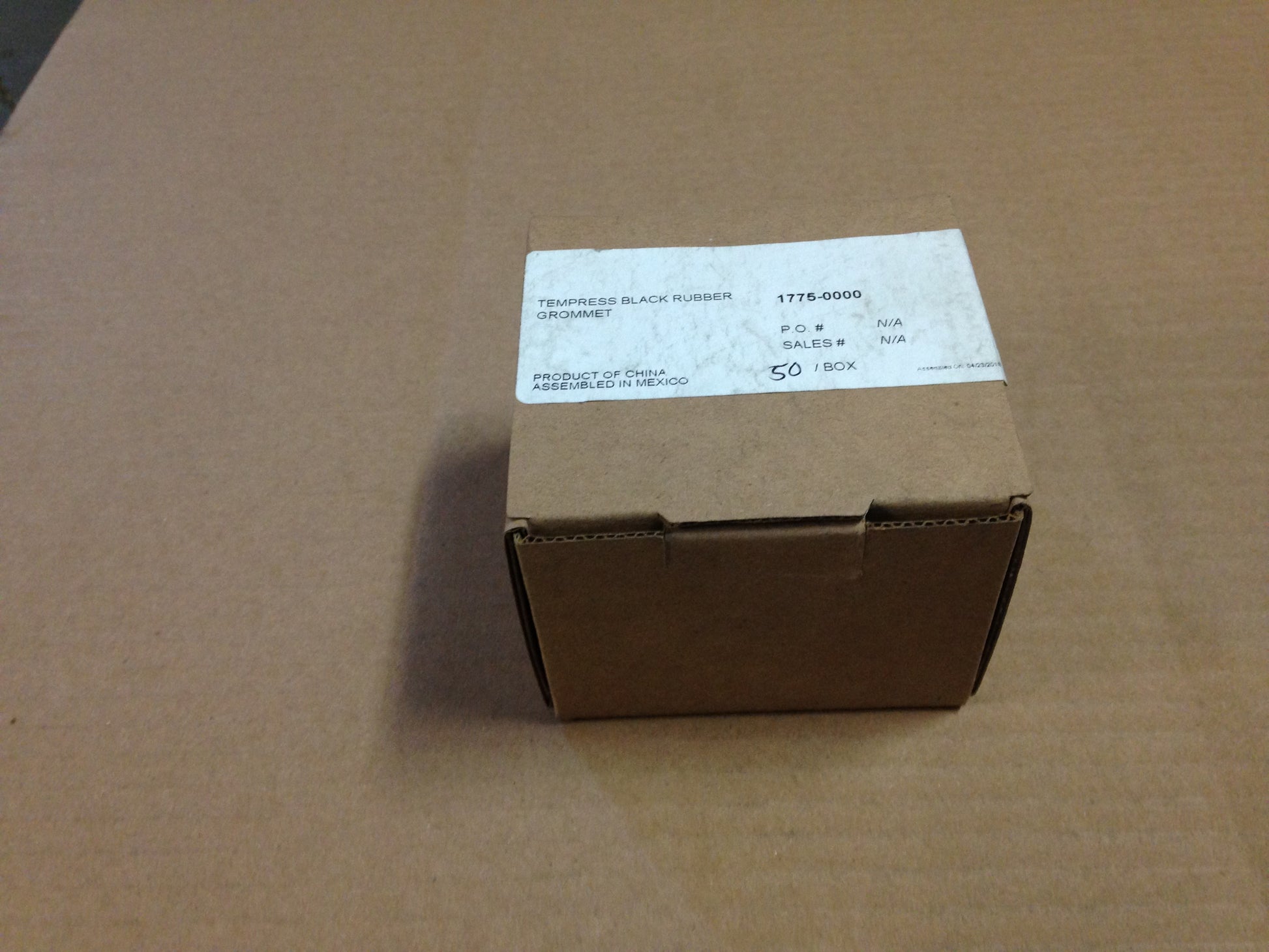 TEMPRESS BLACK RUBBER GROMMET   SOLD AS 50 PER BOX