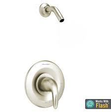 "RELIANT 3" BRUSHED NICKEL SHOWER ONLY TRIM/W PRESSURE BALANCE CARTRIDGE/LESS SHOWERHEAD WITH DECAL,
