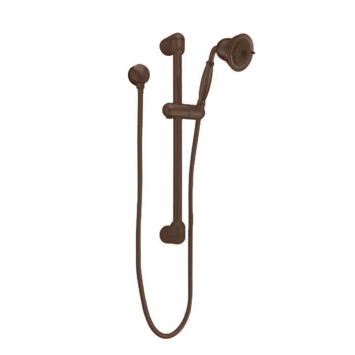 "FLOWISE" OIL RUBBED BRONZE TRADITIONAL SHOWER SYSTEM KIT WITH 3-FUNCTION HAND SHOWER,