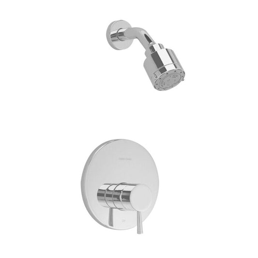 "SERIN" BRUSHED NICKEL SHOWER ONLY TRIM KIT WITH METAL LEVER HANDLE AND SHOWERHEAD/LESS VALVE,