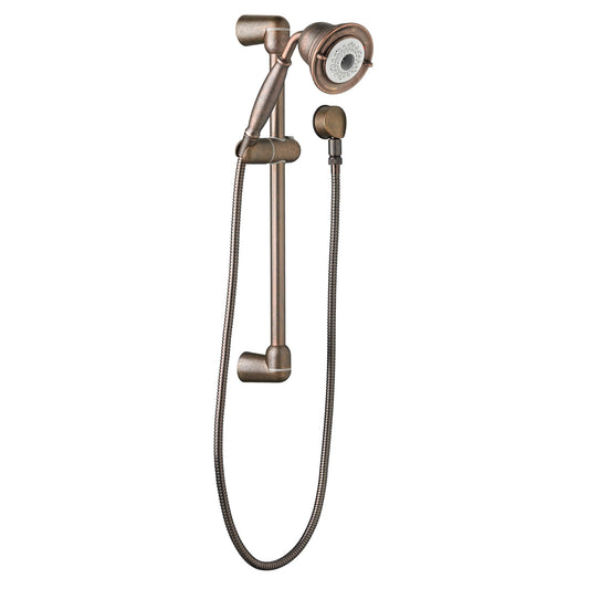 "FLOWISE" OIL RUBBED BRONZE TRADITIONAL SHOWER SYSTEM KIT WITH 3-FUNCTION HAND SHOWER,