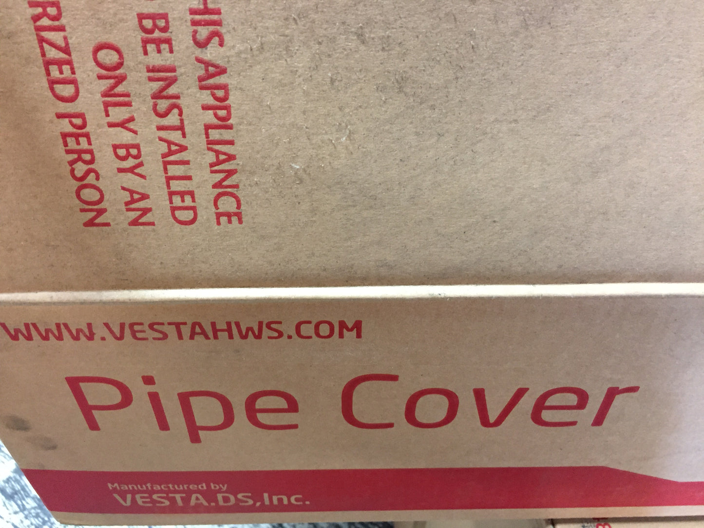 PIPE COVER KIT FOR VESTA TANKLESS HOT WATER SYSTEMS 