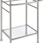 EDGEMERE BRUSHED NICKLE STAINLESS STEEL CONSOLE TABLE