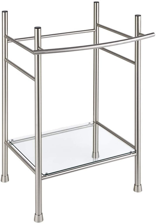 EDGEMERE BRUSHED NICKLE STAINLESS STEEL CONSOLE TABLE