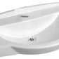 LUCIA WHITE WALL-HUNG BATHROOM LAVATORY, CENTER HOLE ONLY