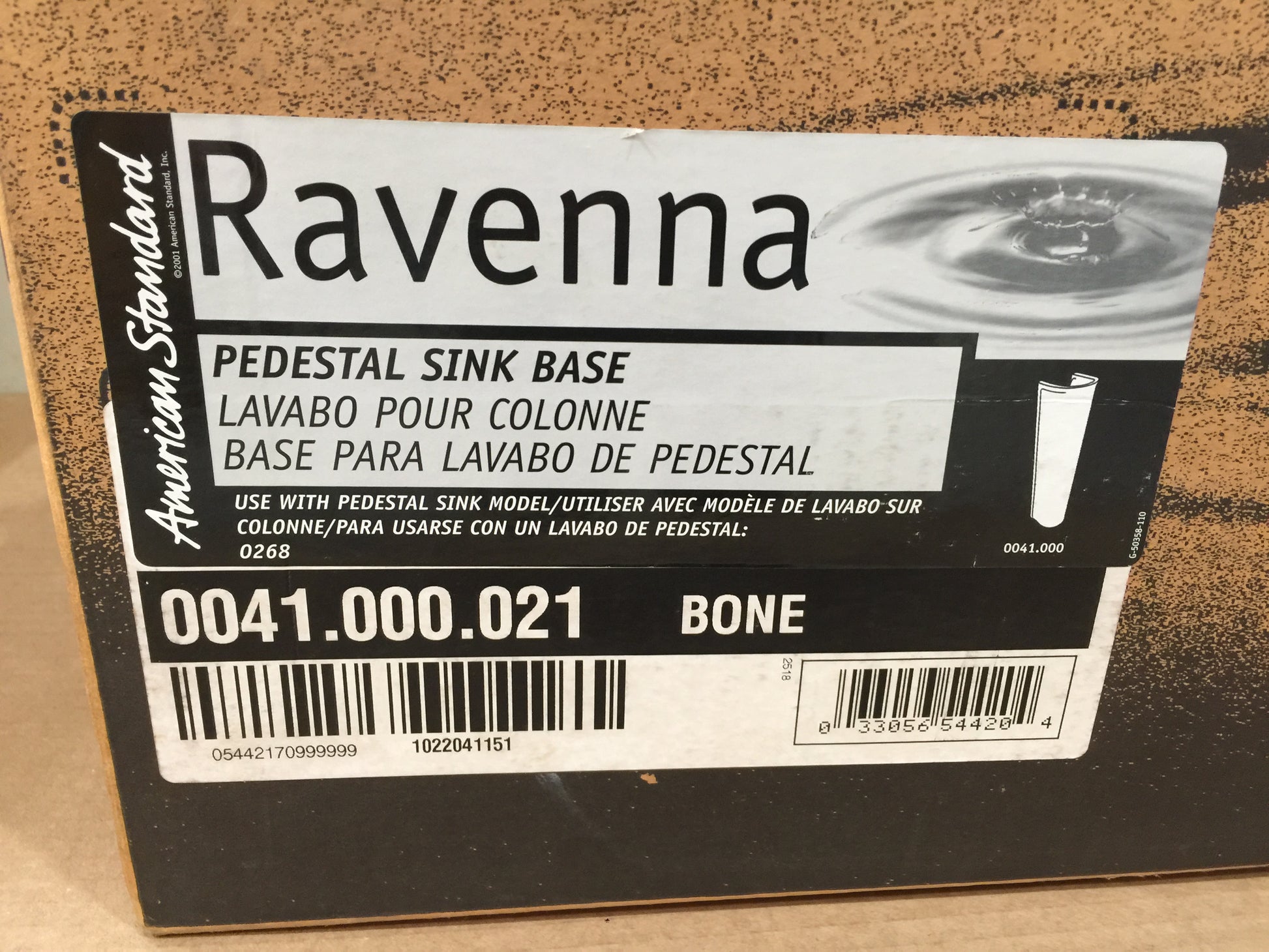 RAVENNA PEDESTAL SINK BASE BONE