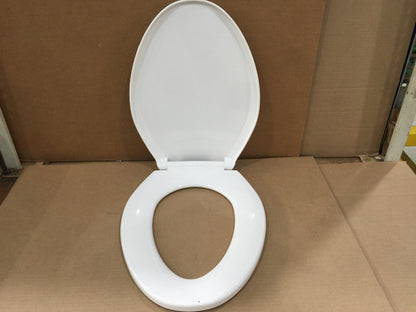 PLASTIC ELONGATED TOILET SEAT COVER WHITE