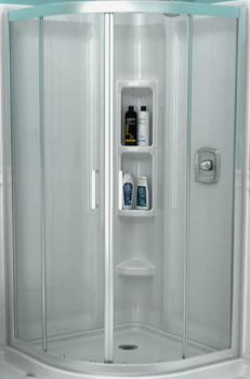38" SEMI-FRAMELESS PIVOT SHOWER DOORS ONLY, CHROME AND CLEAR GLASS