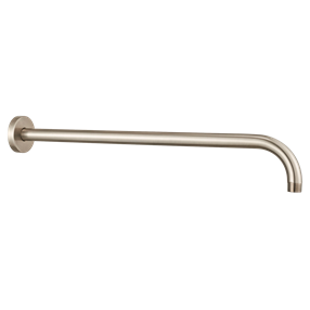 18" BRUSHED NICKEL, ROUND RIGHT SHOWER ARM WITH ESCUTCHEON