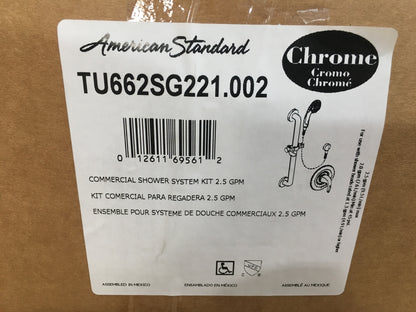 COMMERCIAL SHOWER SYSTEM KIT, CHROME