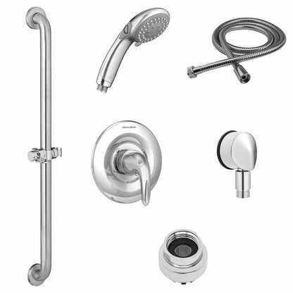 COMMERCIAL SHOWER SYSTEM KIT, CHROME