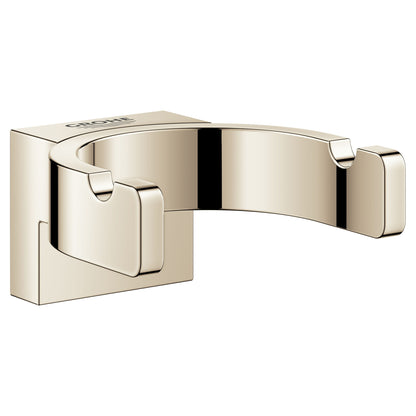 DOUBLE ROBE HOOK, POLISHED NICKEL