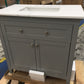 36" "JEFFREY ALEXANDER" SERIES VANITY/TOP/SINK SET; GREY