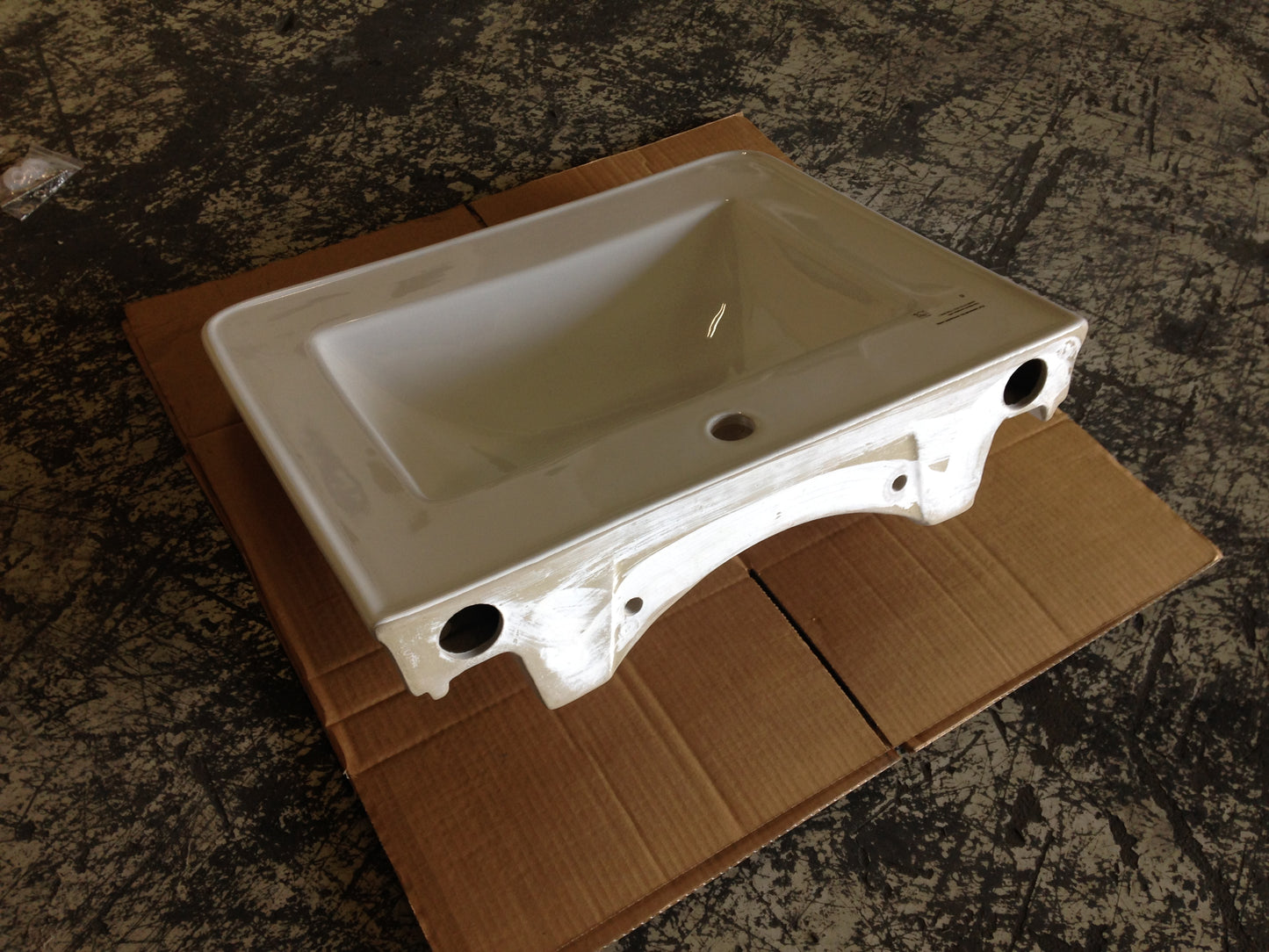 27" TRADITIONAL CONSOLE SINK TOP, SINGLE HOLE, WHITE