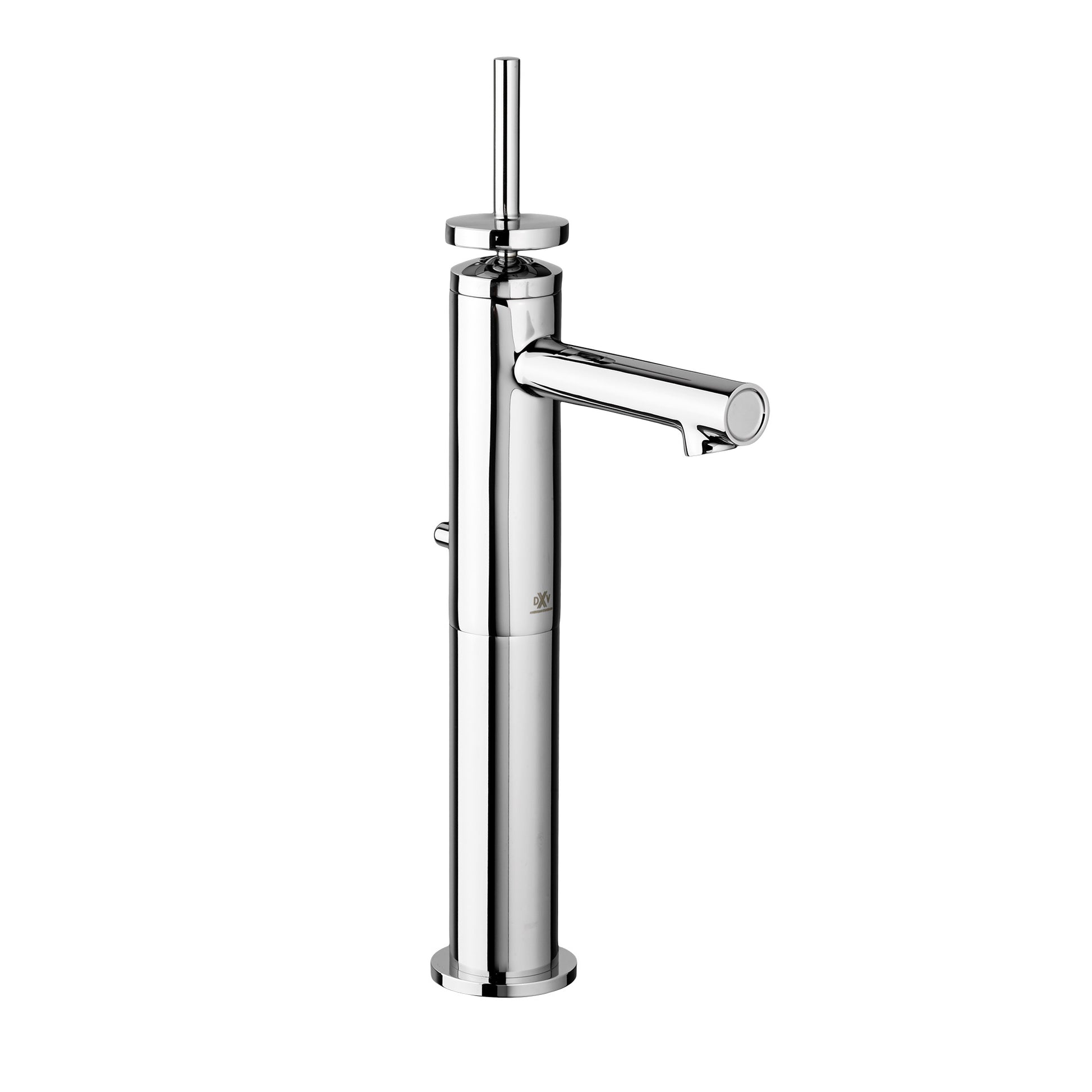 PERCY SINGLE HANDLE VESSEL BATHROOM FAUCET WITH STEM HANDLE AND GRID DRAIN