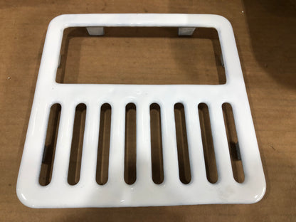 PORCELAIN COATED CAST IRON FLOOR SINK WITH GRATE AND STAINLESS STEEL DEBRIS SCREEN