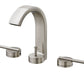 TWO HANDLE WIDE SPREAD BATHROOM FAUCET WITH LEVER HANDLES IN BRUSHED NICKEL