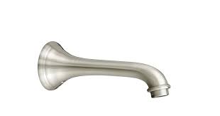 "ASHBEE" WALL TUB SPOUT, BRUSHED NICKEL