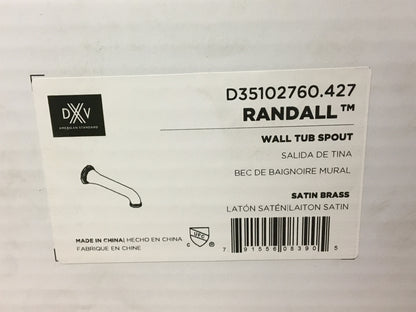 RANDALL WALL MOUNT BATHTUB SPOUT- SATIN BRASS