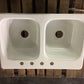 33"x22" WHITE KITCHEN SINK