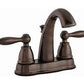TWO HANDLE CENTERSET BATHROOOM SINK FAUCET IN OIL RUBBBED BRONZE