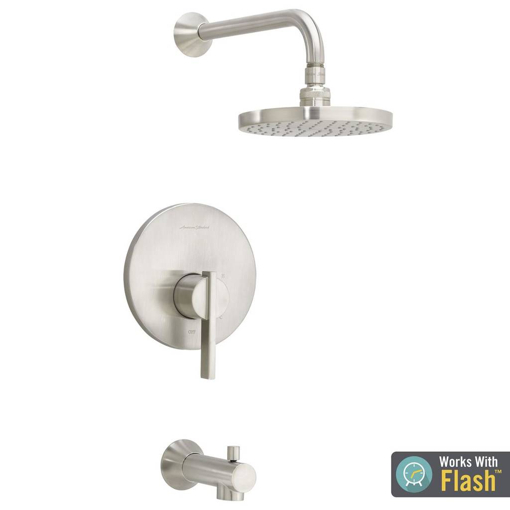 Boulevard" Brushed Nickel Pressure Balance Bath/Shower Trim Kit