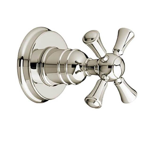 Randall Platinum Nickel Wall Valve Trim Cross Handle