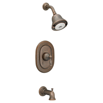 Quentin Oil Rubbed Bronze Pressure Balanced Bath And Shower Trim W/ 3 Function Shower Head