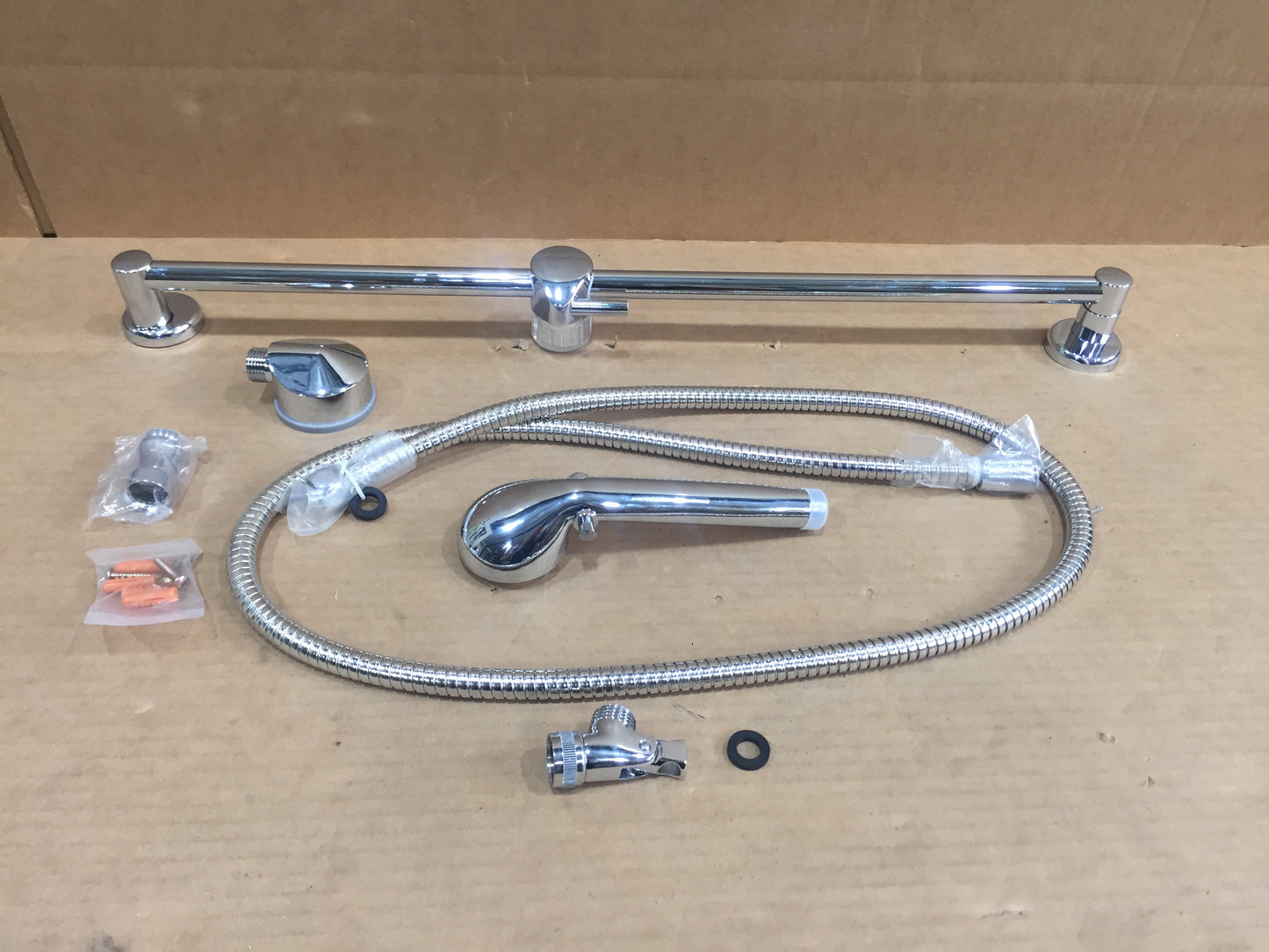 Hand Shower With 69 Hose And 24" Slide Bar; Polished Chrome"